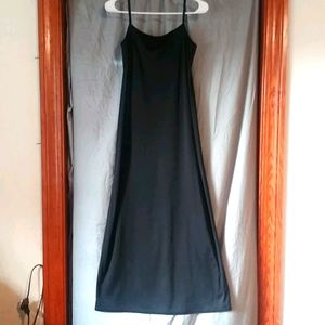 Simple long black dress